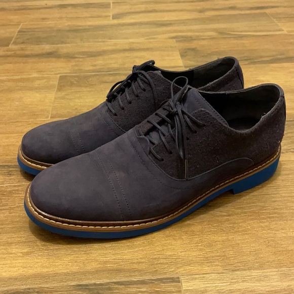 Cole Haan Navy Blue Suede Oxfords Size 10.5 main image 6